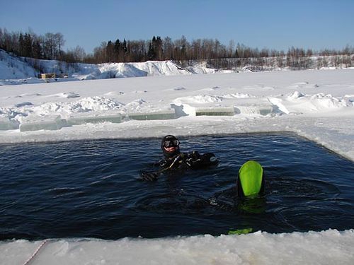 Подледные погружения. Спас-Каменка
