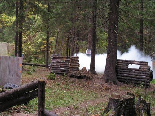 Пейнтбольная площадка в поселке Спас-Каменка