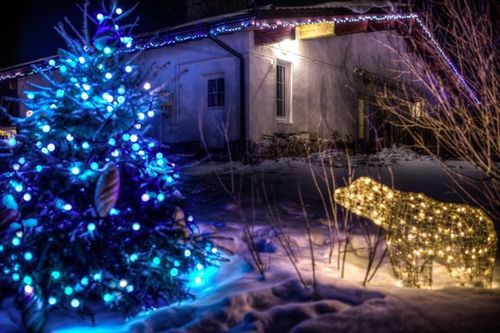 Праздничная иллюминация в Спас-Каменке