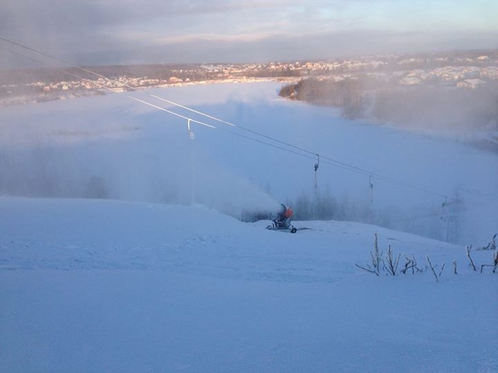 Снежные пушки в Спас Каменке
