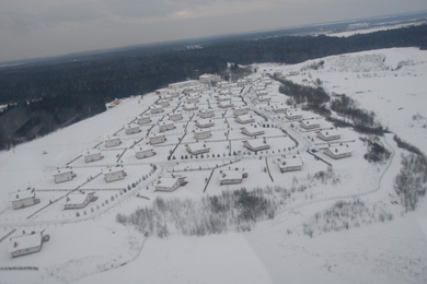 Коттеджный поселок Спас-Каменка. Вид с высоты птичьего полёта.